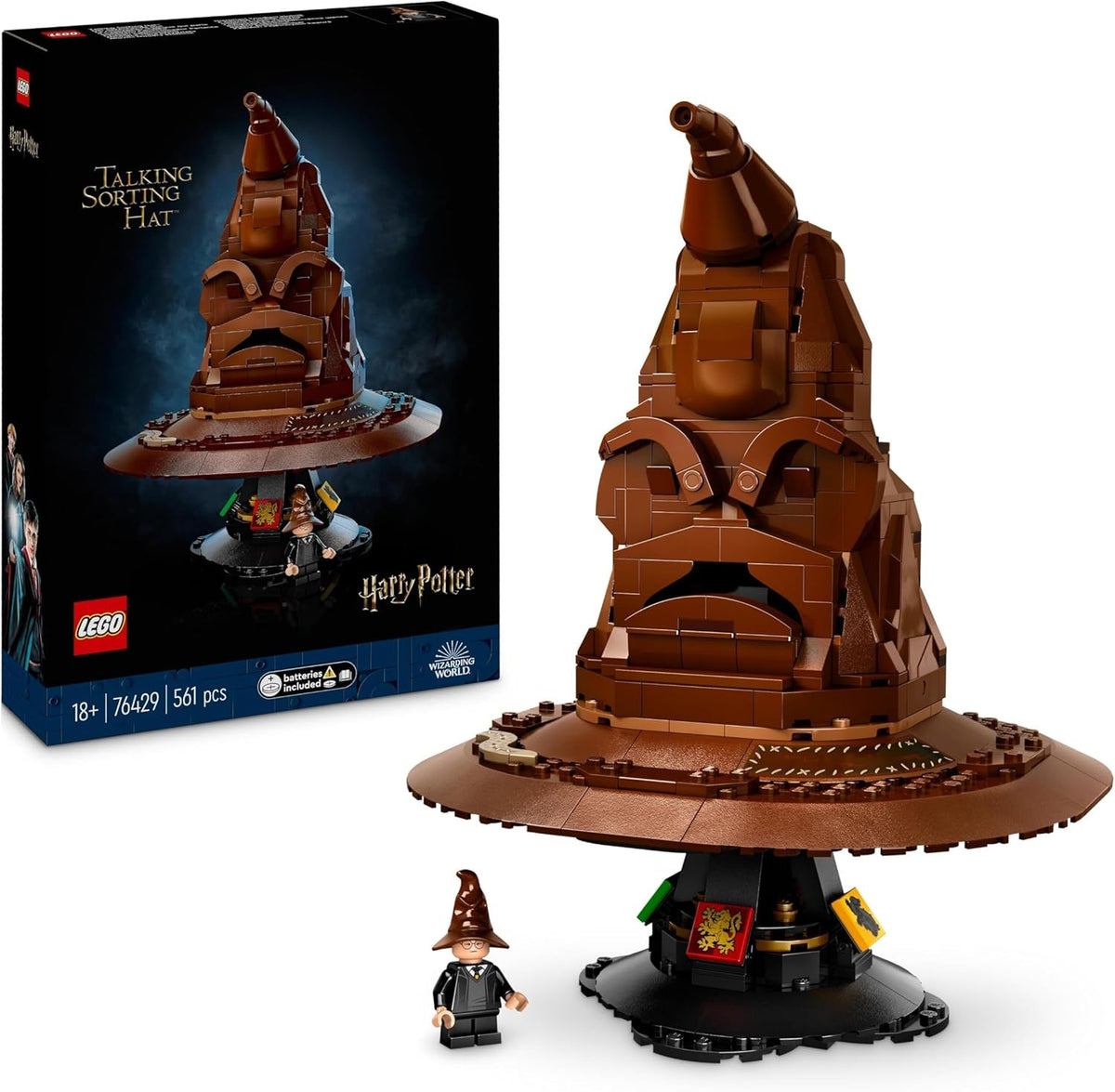 LEGO Harry Potter Der Sprechende Hut, Hogwarts-Modell für Erwachsene, Film-Geschenk für Frauen, Männer, Mama und Papa, mit zufälligen 31 Klangkombinationen, Sortiert Dich in Dein Hogwarts Haus 76429