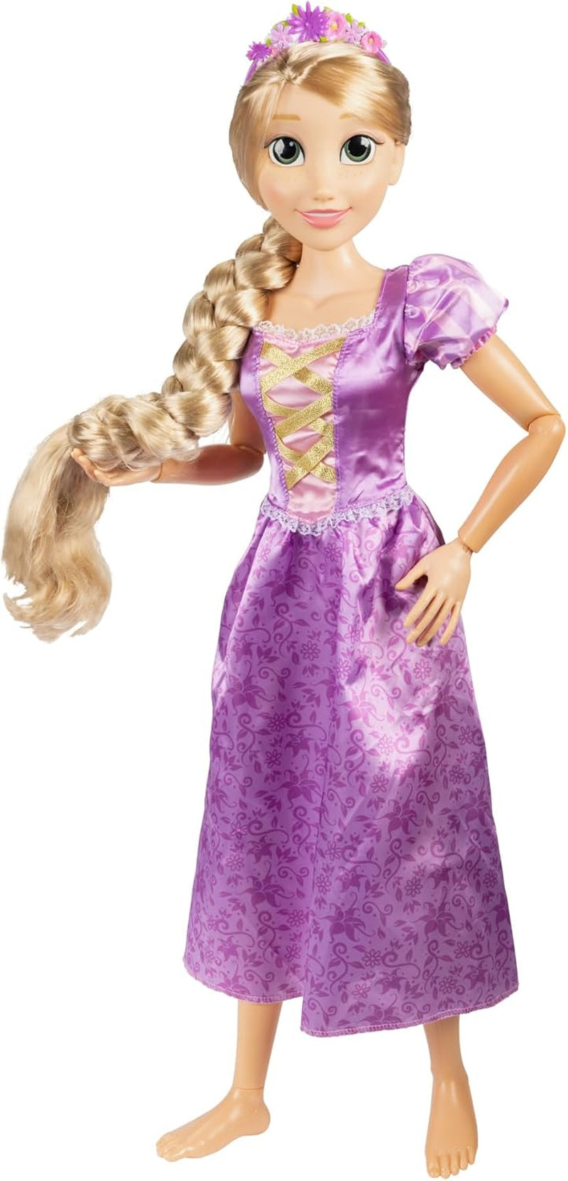 Disney Die Eiskönigin Playdate ELSA Riesenpuppe, 80 cm, von Jakks Pacific, voll bewegliche Puppe mit 11 Bewegungspunkten, inklusive Haarbürste und Zubehör
