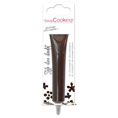 Scrapcooking - Pix Ciocolată Maro - Zahăr Scris Ciocolată 25 g - Pix Zahăr Decorativ Comestibil - Scriere și Desen - Etichetare Fondant, Glazură, Prăjituri - 6801