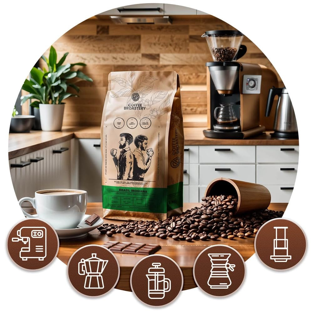 Set boabe de cafea 3x1kg 3000g | Brazil Mogiana | Cafea braziliană | Cafea specială | Proaspăt prăjită | Prăjitor artizanal de cafea