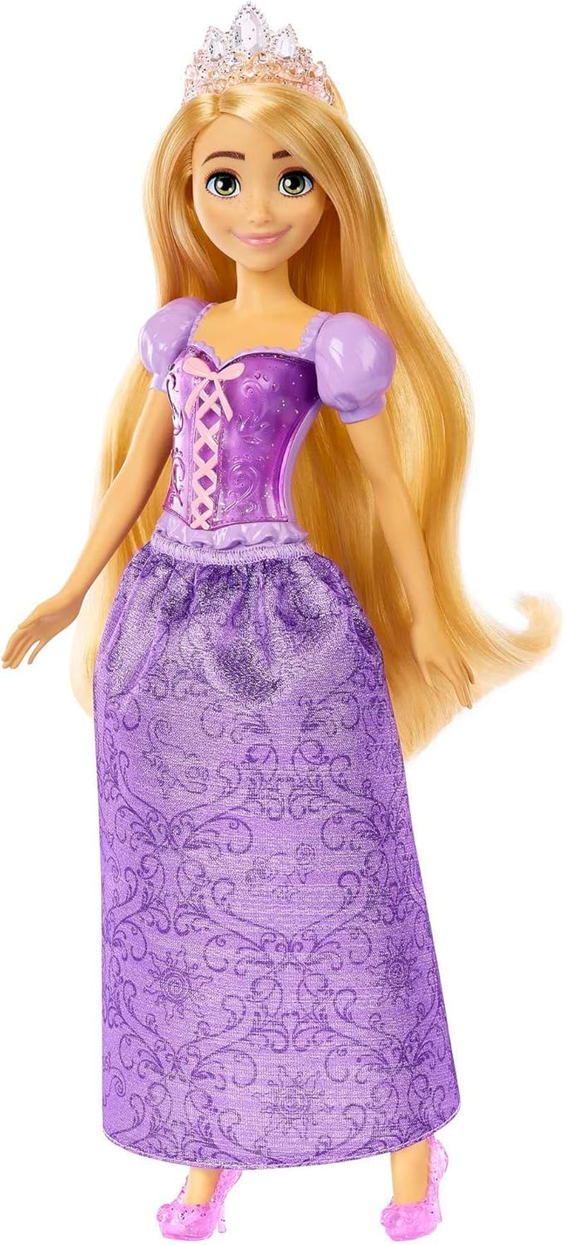 DISNEY Prinzessin 3er-Pack - Tiana, Rapunzel und Arielle mit Accessoires, abnehmbarem Diadem und Schuhe, lange Haare zum Kämmen und Stylen, für Kinder ab 3 Jahren, HLW45