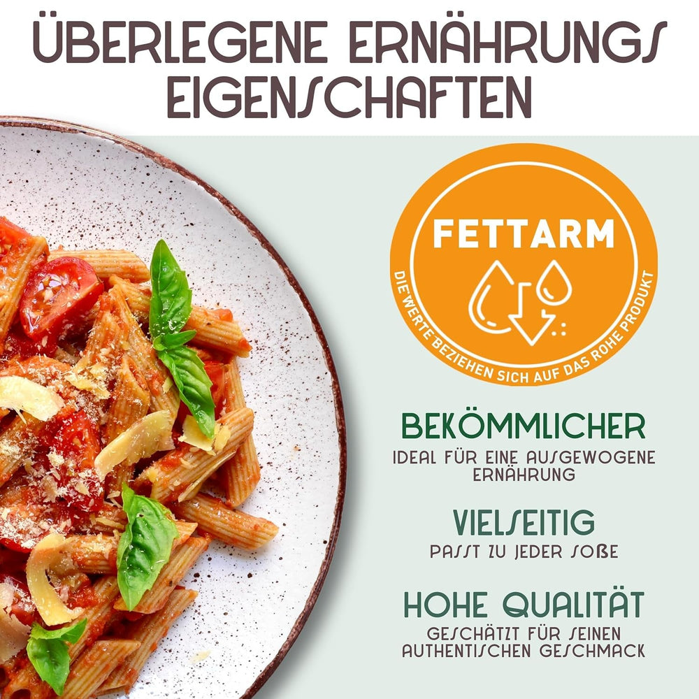 Paste Penne Rigate Organice N.91 - 500g Paste din grâu alac – Conținut scăzut de grăsimi – Sursă de fibre și proteine