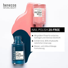 Gumă de mestecat Benecos 20-Free Vegan Nail Polish Bubble Gum - ojă pe bază de plante - uscare rapidă și de lungă durată - permeabilă la apă - îmbogățită cu biotină - 5ml