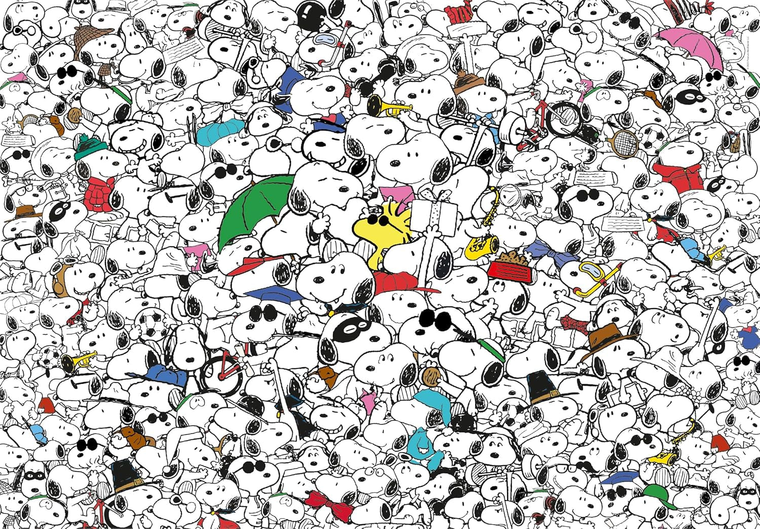 Clementoni - 39804 - Impossible Puzzle Peanuts - Puzzle 1000 de piese pentru adulți și copii de 14 ani, joc de îndemânare pentru întreaga familie Puzzle Naty Shop