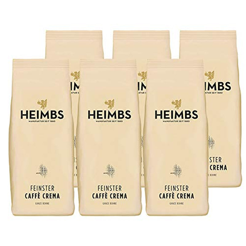 Finest Caffè Crema, boabe întregi de 500 g, pachet de 6