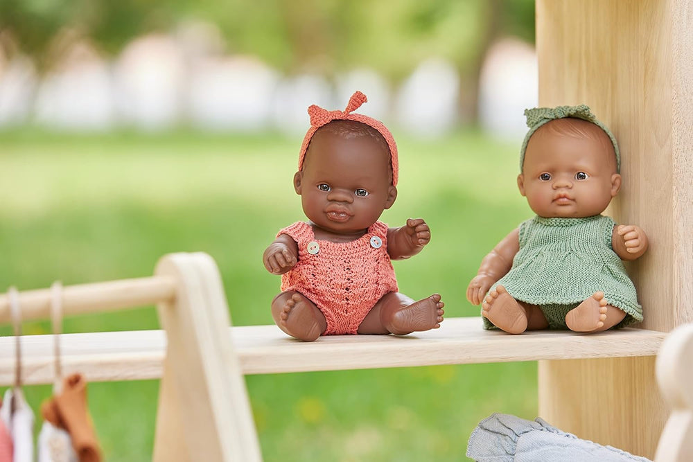 Miniland Babypuppe afrikanisches Mädchen 21cm-31144