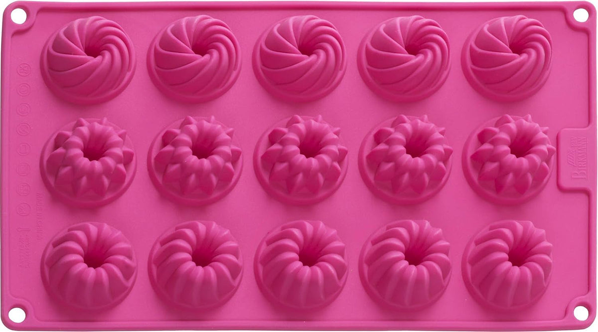 Birkmann, Easy Baking, Donutblech, Backform Für 6 Donuts, Mit Hochwertiger Antihaftbeschichtung, Ø 9 Cm, Mit Rezept, 881631 Matrite si tavi pentru copt Naty Shop 15Er Gugelhupfform