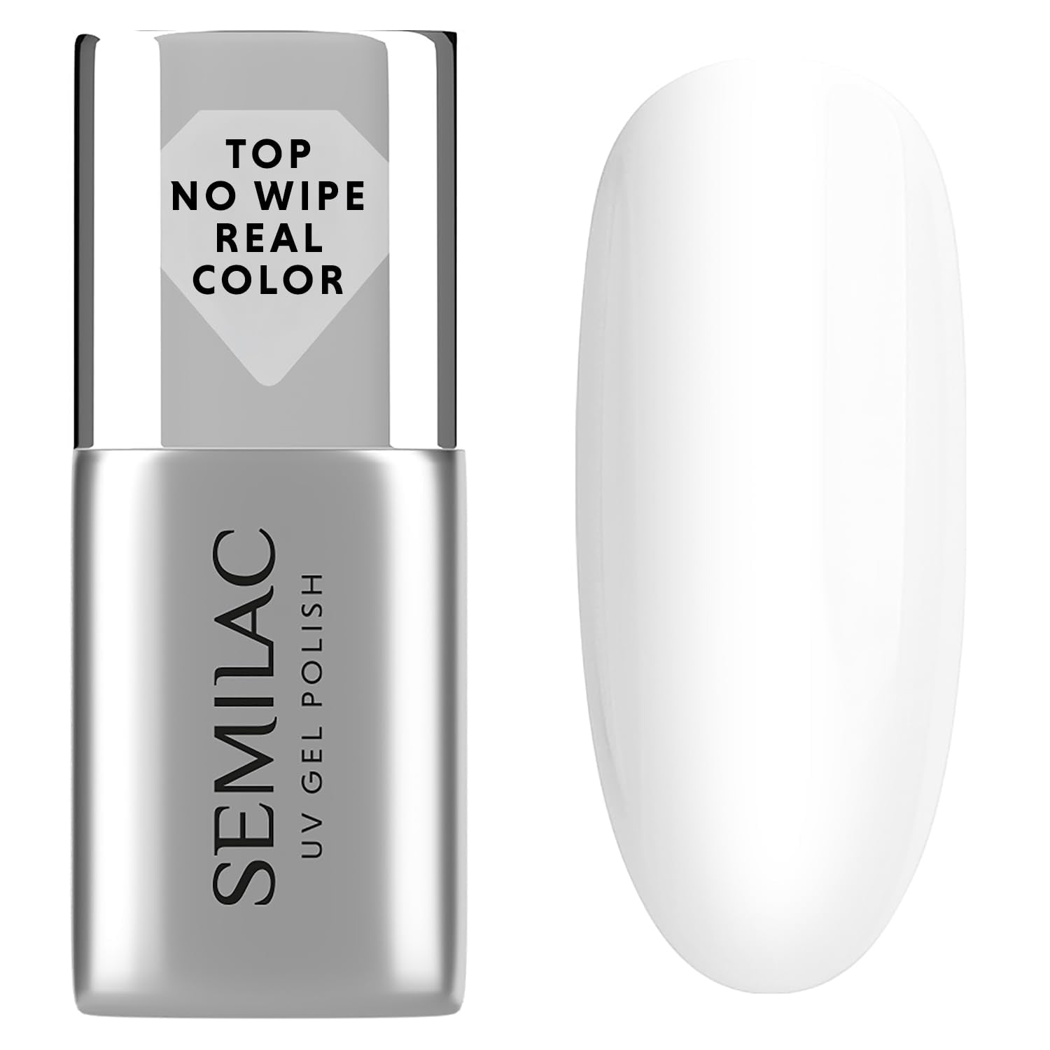 Lac de unghii Semilac Top Coat 7 ml, inovator, UV/LED, pentru ojă hibridă, finisaj lucios, protejează, transparent