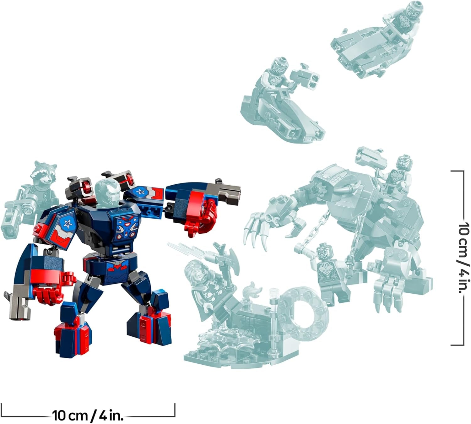 LEGO ǀ Marvel Avengers: Endgame Thor vs. Chitauri Bauset - Superhelden Action mit dem Iron Patriot Mech und 7 Minifiguren - Geschenk für Jungen und Mädchen ab 8 Jahren - 76322