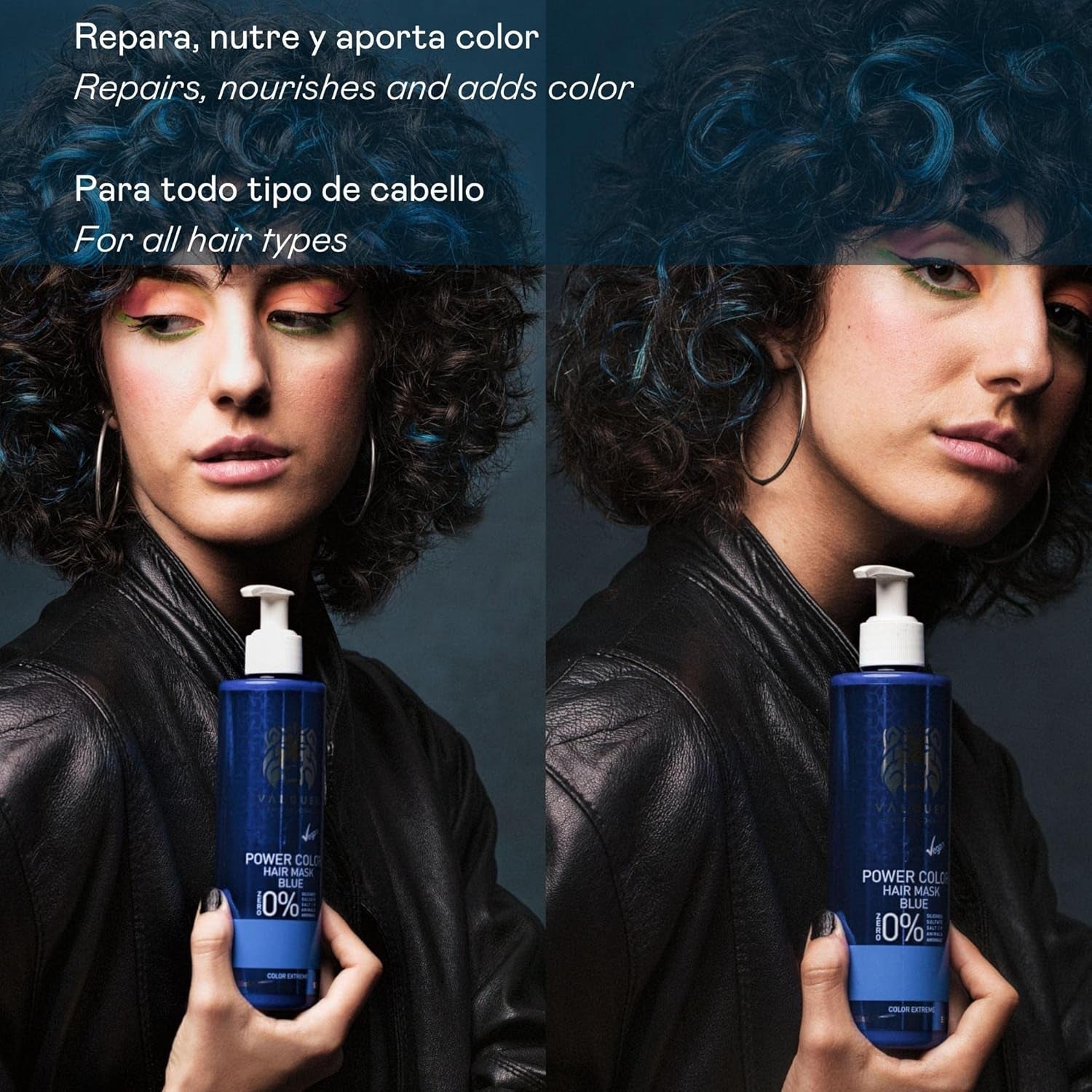 Valquer Professional Mask Power Culoare păr vopsit. Vegan și fără sulfați (păr blond auriu) Intensificator de culoare pentru păr - 275 ml Masca de par Naty Shop