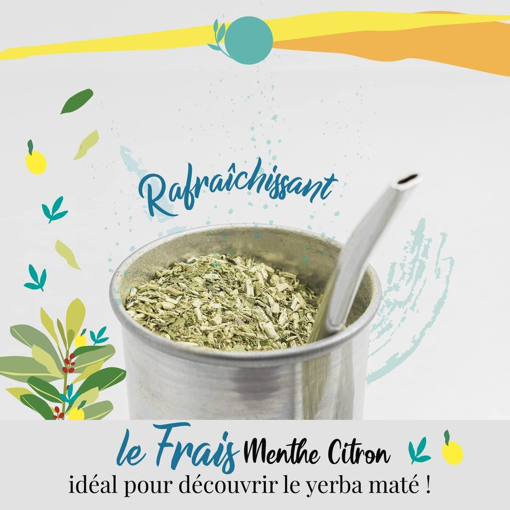 ORIGEENS BIO YERBA MATE CU MENTĂ ȘI LĂMÂIE 200 G - Prospețimea I Bio Yerba Mate neprăjită, frunze, fără tulpini și praf