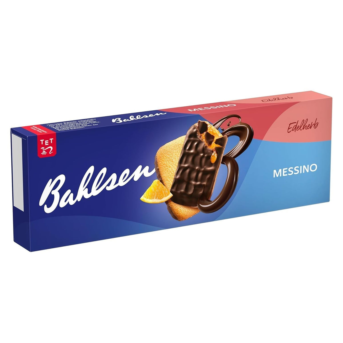 Bahlsen Messino Edelherb - 1 pachet - Aluat pufos cu umplutură de portocale și ciocolată neagră (1 x 125 g)