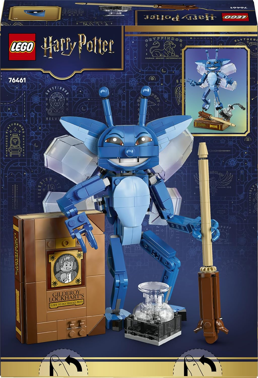 LEGO Harry Potter Wichtel - Dekofigur für Schlafzimmer oder Schreibtisch mit Gilderoy Lockharts Buch und Zauberstab - Merchandising -Geburtstagsgeschenk für Mädchen und Jungen ab 8 Jahren - 76461