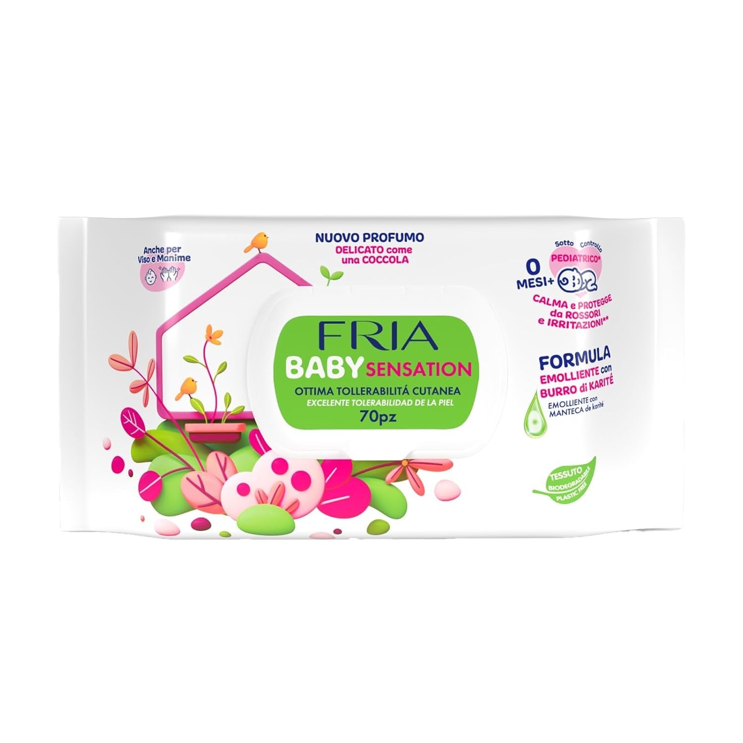 Baby Sensations cu capac, 72 de șervețele umede, șervețele demachiante pentru îngrijire personală, unisex, pentru copii
