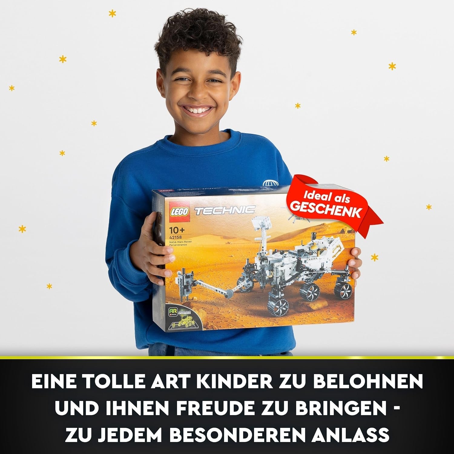 LEGO 42158 Technic NASA Mars-Rover Perserverance Weltraum Spielzeug Set mit AR-App, Wissenschafts-Spielzeug zum Bauen für Mädchen und Jungen ab 10 Jahren