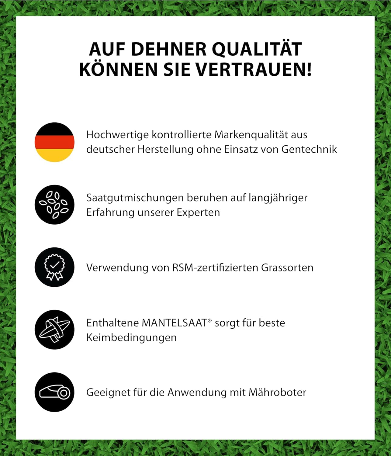 Dehner Saatgut Rasensamen, Trockenrasen, Hochwertige Saatgutmischung, Strapazierfähig/Selbstregenerierend, 750 G, Für Ca. 25 M², Natur