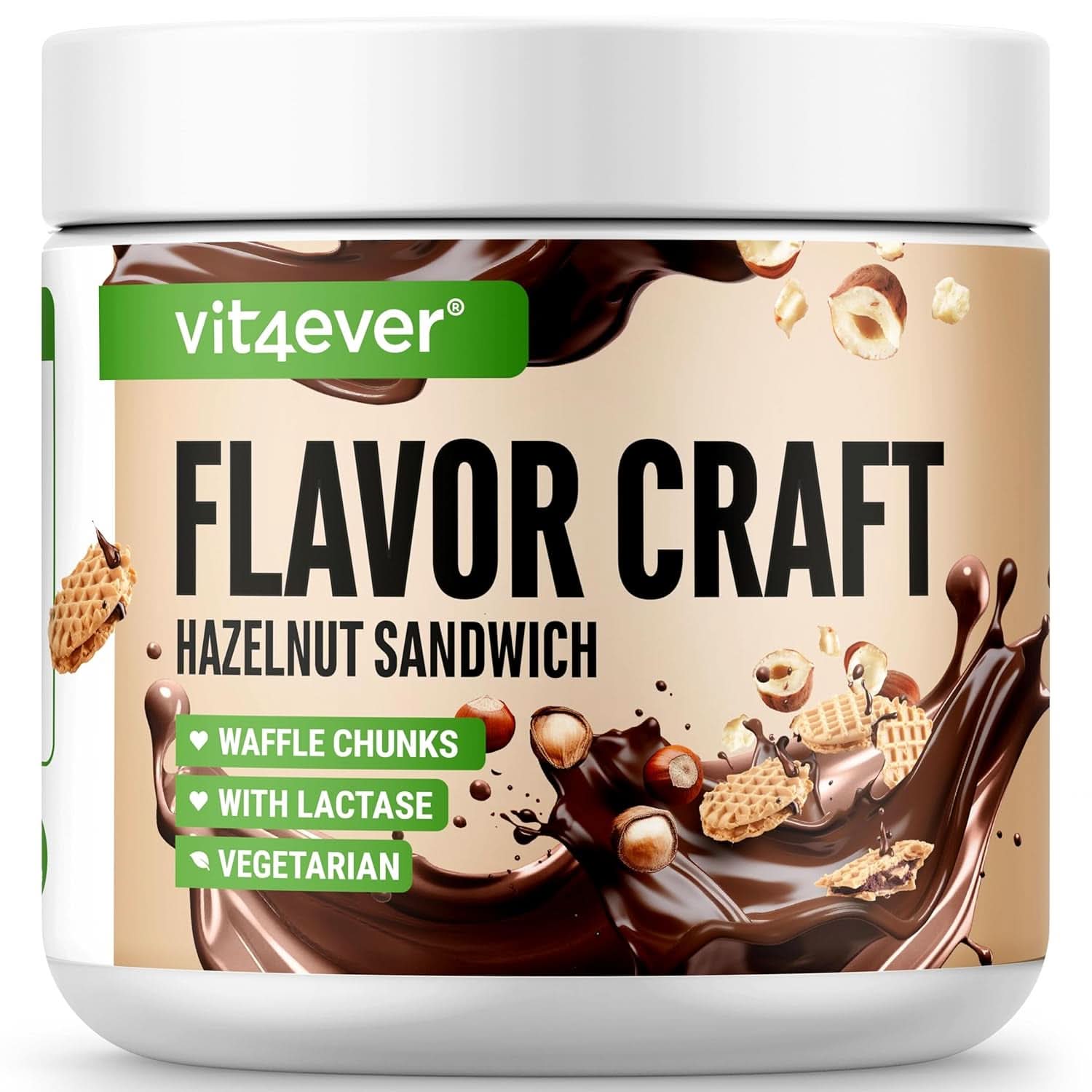 Pudră cu aromă Biscuit Chessecake cu foarte multe bucăți - 250 grame Arome Naty Shop Hazelnut Sandwich