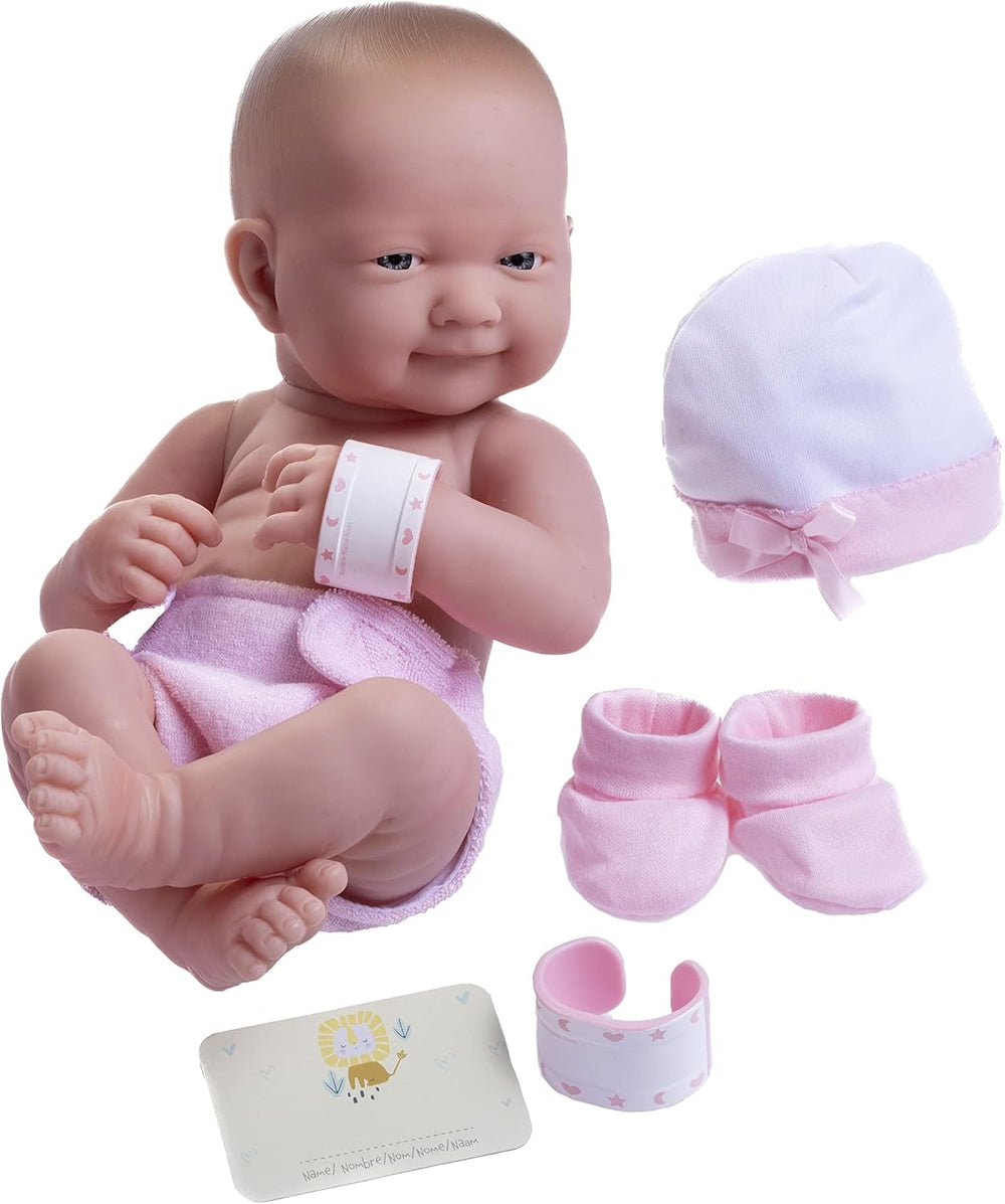 JC TOYS (18543_A Babypuppe, mit 8-teiligem Zubehör-Set, 36 cm