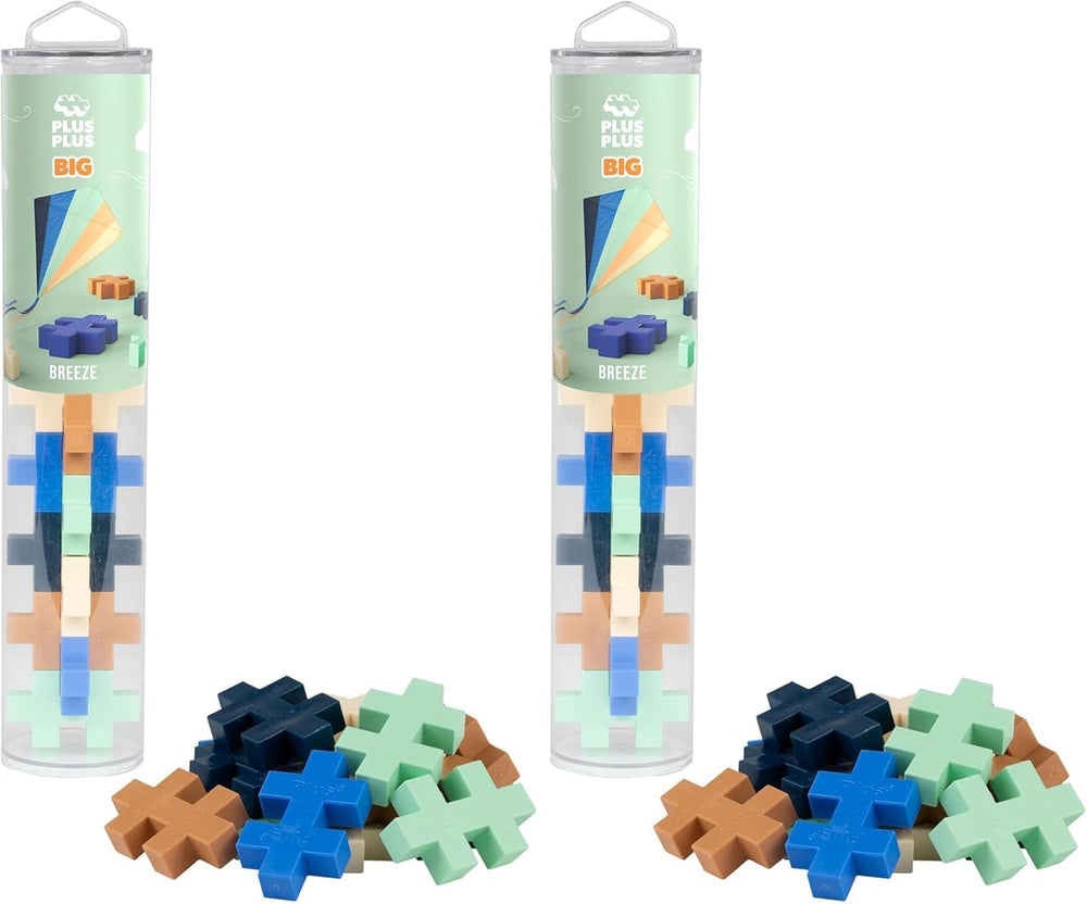 Plus-Plus 9603431 Kreativ-Bausteine Tube, Big Tropical, Geniales Konstruktionsspielzeug, 15 Teile, 38 cm