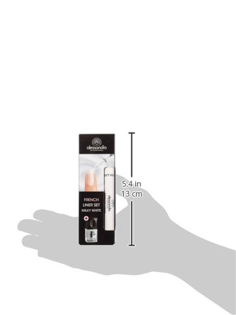Set de lacuri French Liner alessandro Effect, alb lăptos, pachet de 1 (1 x 5 ml + 3,2 ml)