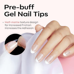 Modelones Tips Unghii 510 Piese - Set Tips Unghii Acoperire Completă, Set Tips Gel, Tips Unghii Rășină PMMA Pre-Lustruire, Unghii Artificiale pentru Lipire pe Nail Art DIY, Squoval Scurt