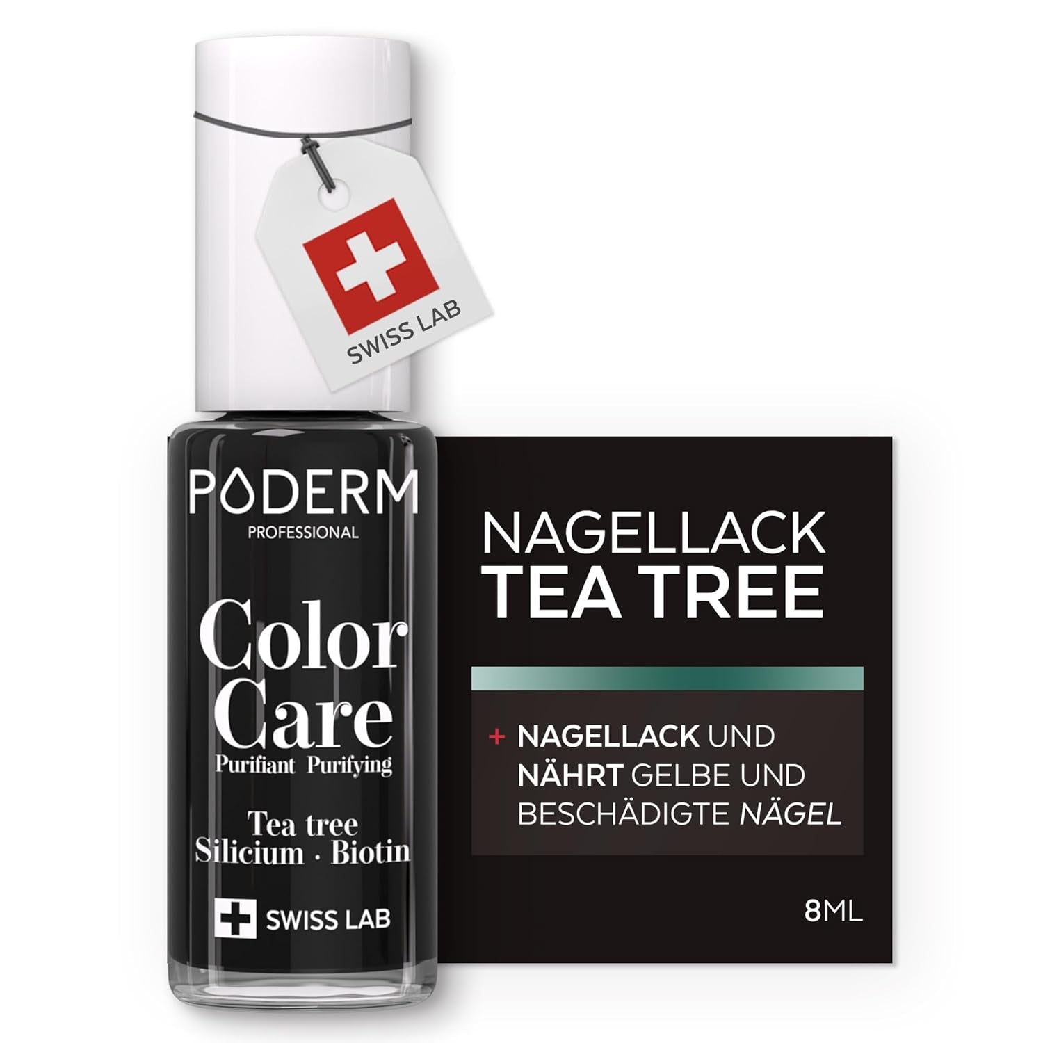 PODERM – STRAT DE TEN Strălucire și Protecție – Îmbogățit cu ULEI DE ARBORE DE CEAI – Asigură o culoare de lungă durată – Ingrediente naturale și vegane – Laboratorul Elvețian