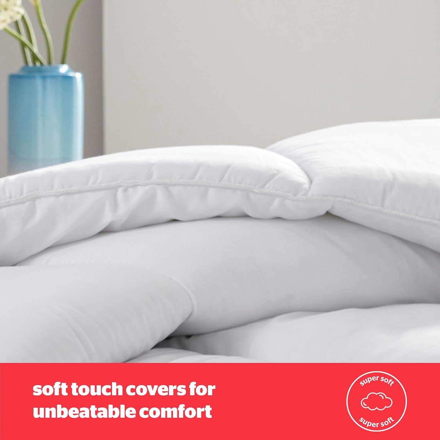 Plapumă Silentnight bounceback, 13,5 tog, king size, țesătură din amestec de bumbac, alb, king size Plapumi si pilote Naty Shop