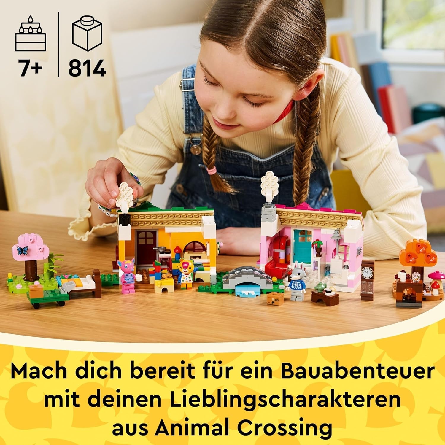 LEGO Animal Crossing - Kreative Häuser: Jahreszeiten voller Spaß - 2-in-1-Spielset mit 2 Spielhäusern, Minifiguren von Stitches, Feline & Grimm - Gamer Geschenk für Mädchen, Jungen ab 7 Jahren - 77057