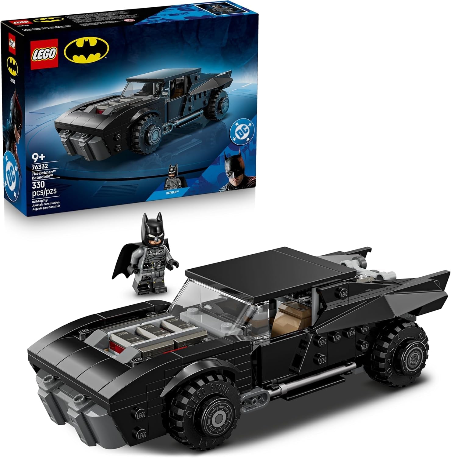 LEGO DC Batman: The Batman Batmobil - Kinder Spielzeug - Spielset mit Modellauto und Superhelden Minifigur für Kinder ab 9 Jahren - Kreatives Geschenk für Jungen, Mädchen und Fans - 76332
