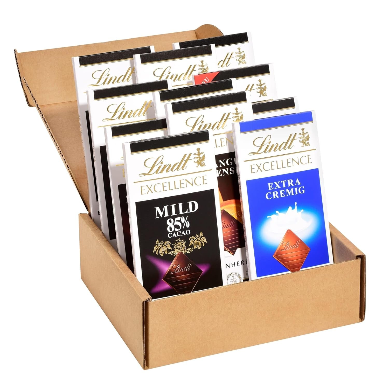 Set cadou praline Lindt cu ciocolată | 477g | 5 cutii de praline Lindt în variantele: Exquisite, Mini Praline, Cadou LINDOR, Mulțumire mică, Din inimă | Cadou praline | Cadou ciocolată