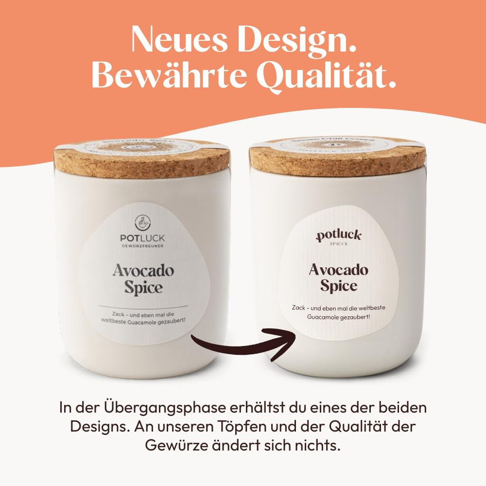 Potluck | Salat Lover 6er Set | Gewürzmischungen im Keramiktopf | Vegan, glutenfrei und mit natürlichen Inhaltsstoffen