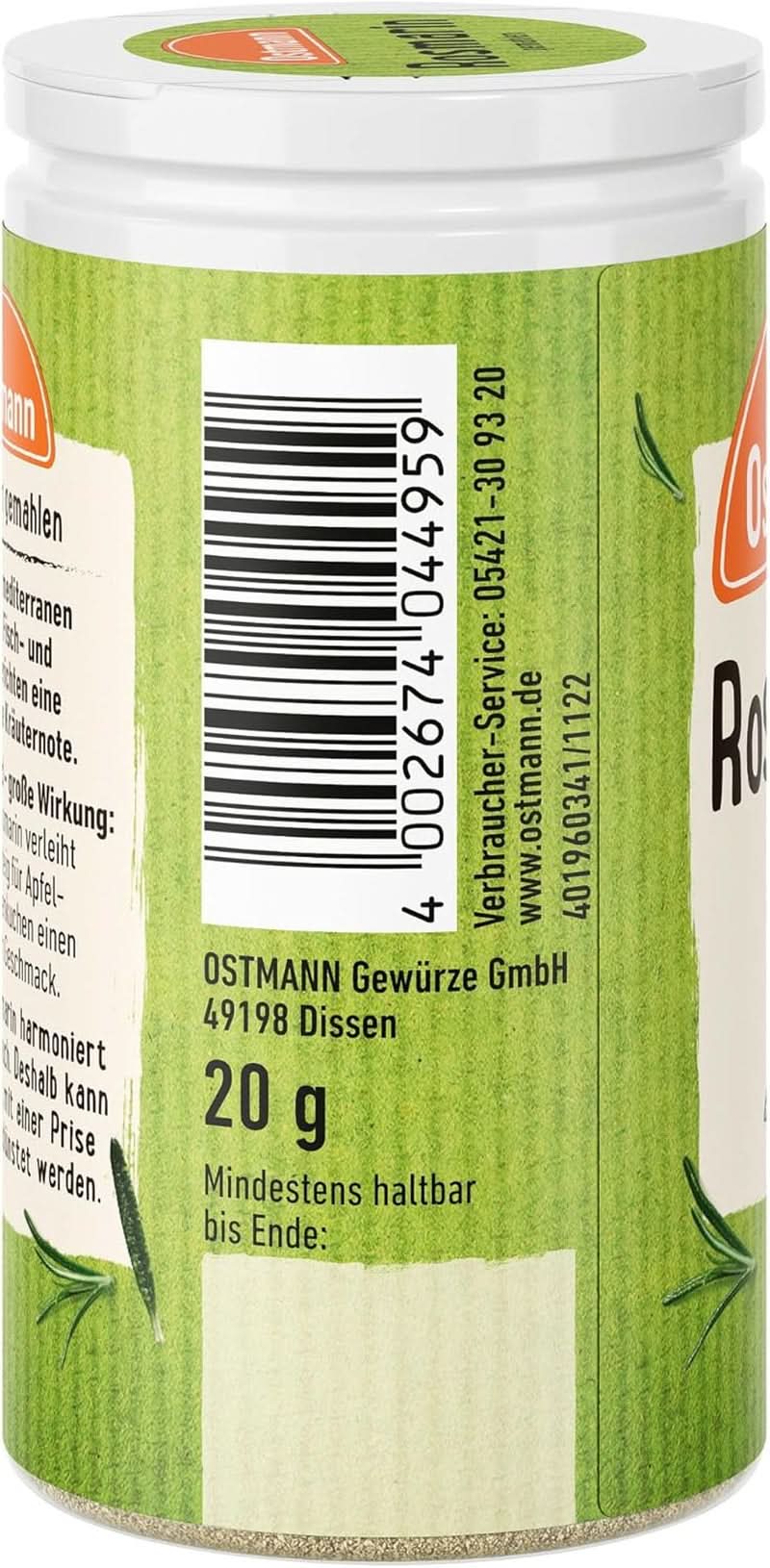Ostmann - Rozmarin măcinat, 20 grame Condimente Naty Shop