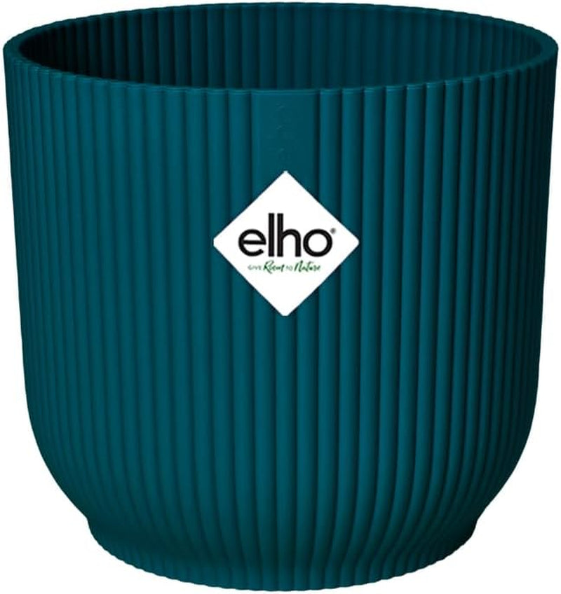 Elho Vibes Fold Rund 14 Pflanzentopf - Blumentopf Für Innen - 100% Recyceltes Plastik - Ø 14.1 X H 12.9 Cm - Grün/Sorbet Green