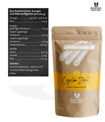 - BIO Ceylon Zimt | Ceylon Zimtpulver aus kontrolliert biologischem Anbau | Zimtpulver fein vermahlen aus ganzen Zimtstangen. Ideal zu Müsli, Milchreis, Gebäck uvm. | Inhalt: 180 g