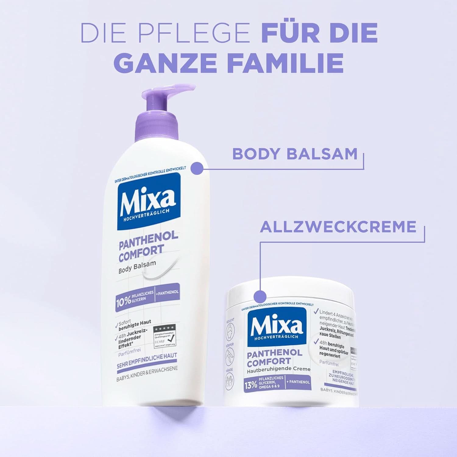 Loțiune de corp Mixa Panthenol, balsam pentru ameliorarea mâncărimilor și calmant, 250 ml Cosmetice si Infrumusetare Naty Shop