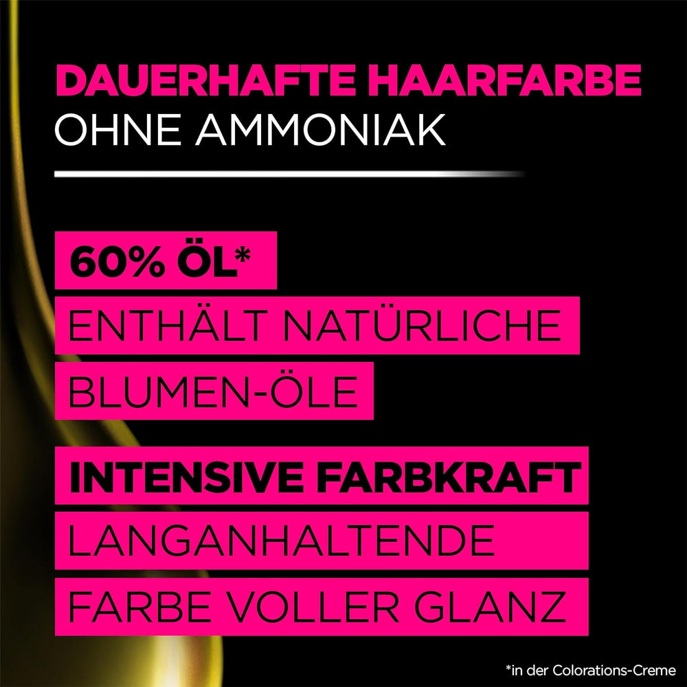Garnier Olia Hair Colour 6.0 Light Brown + True Treasures Repair Treatment (340ml) pentru păr deteriorat - colorare fără amoniac, uleiuri naturale, acoperire păr gri, miere și ceară de albine, mai puțină rupere a părului Vopsea pentru par Naty Shop