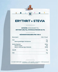 NO SUGAR, Erythritol + Stevia Înlocuitor natural de zahăr fără calorii 1:1 dulceață în comparație cu zahărul, fără aromă, 4,5 Kg Indulcitori Naty Shop