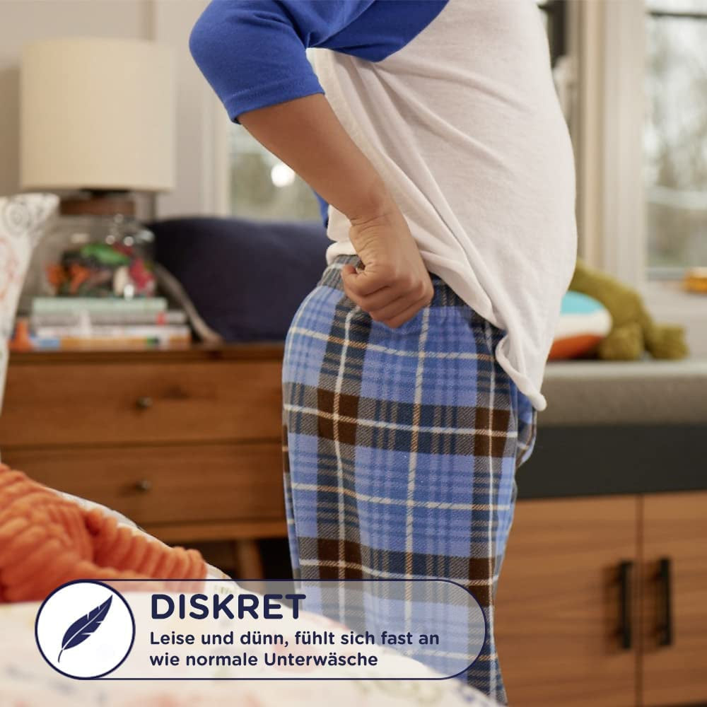 Scutece absorbante DryNites pentru noapte, pentru enurezis, pentru băieți 4-7 ani (17-30 kg), pachet lunar jumbo, 64 bucăți