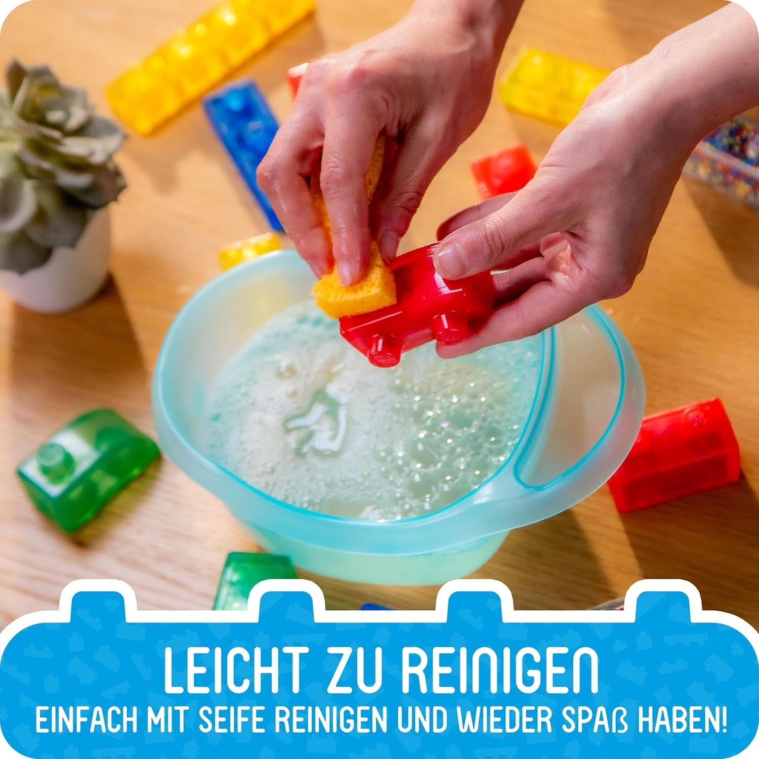 Jelly Blox - Traktor-Set, 12 taktile weiche Bausteine, Spiel mit Traktor und Bauer, Sinnesbaukasten für Kinder ab 2 Jahren, ausziehbare und Flexible Bausteine