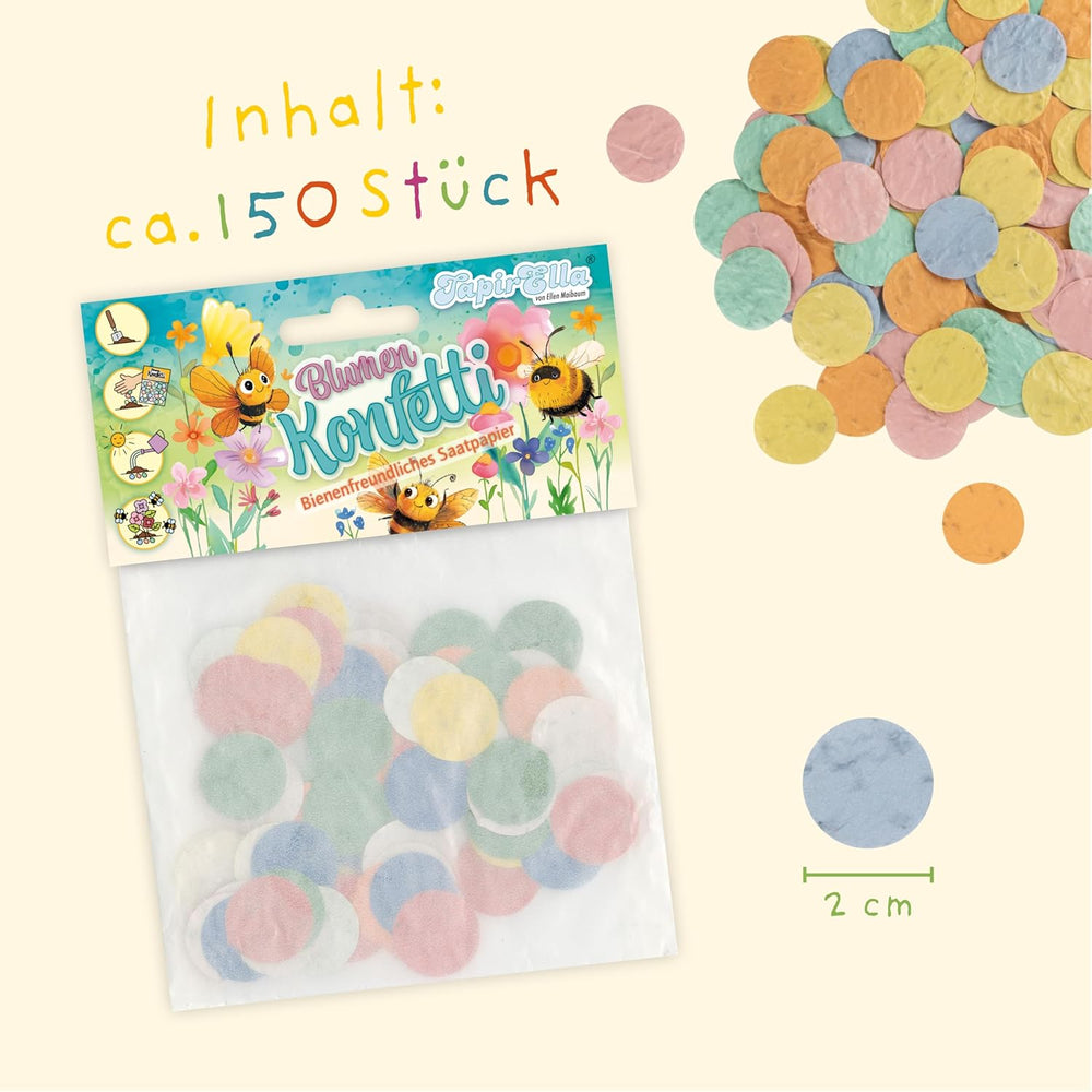 Blumen Konfetti, Wildblumen Mix, Samen Konfetti Mit Einem Mix Aus Bunten Blumen, Paradies Für Bienen Von Lutz Mauder, Saatpapier Mix, Geschenk, Dekoration (Ca. 150 Stck.)