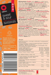 Bol Udon dulce-acrișor, mâncare gata preparată pentru cuptorul cu microunde, 240 g