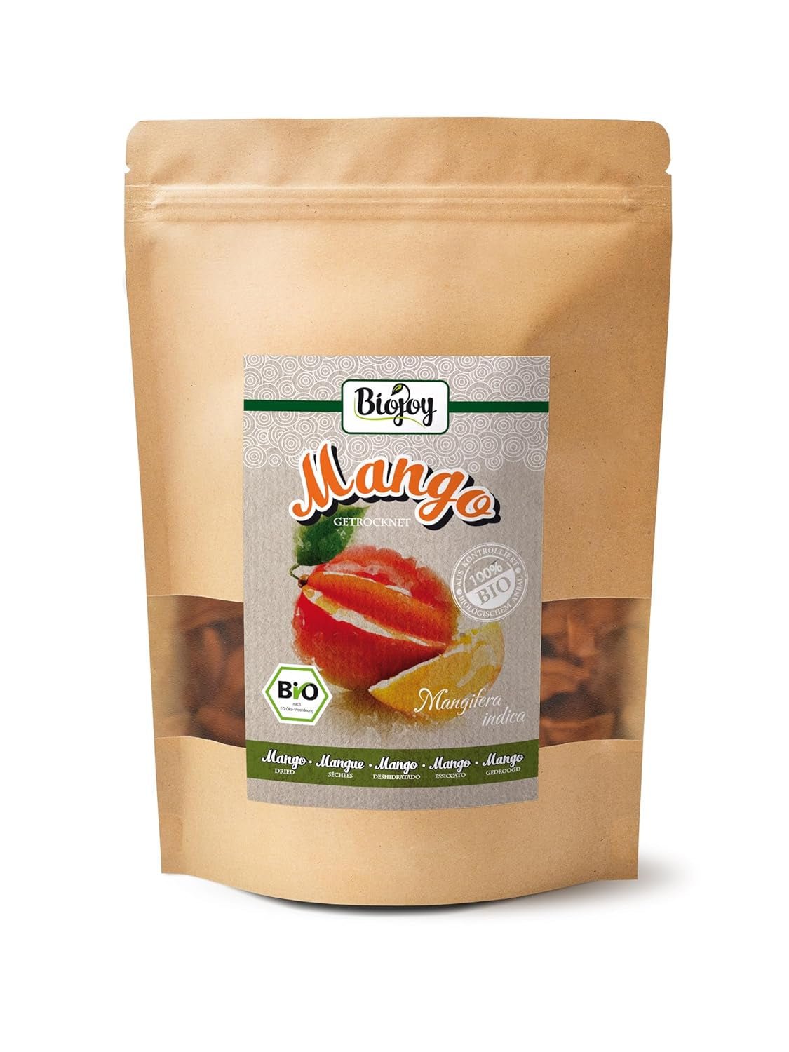 Biojoy BIO mango uscat (1 kg), nesulfurat Produse deshidratate Naty Shop 500 G
