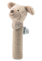Sterntaler Baby squeaker câine Lucky - Jucărie pentru copii din material moale pufos cu cordon - Jucărie de prindere pentru copii - Primele încercări de prindere și joc, gri-bej Jucarii Bebe Naty Shop Titlu implicit