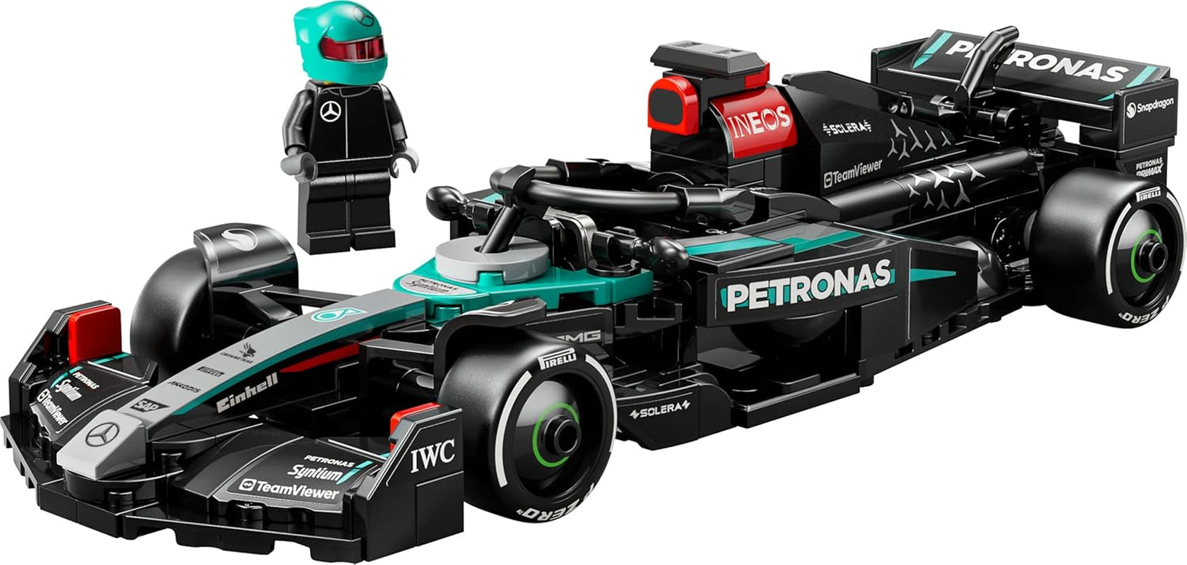 LEGO Speed Champions Mercedes-AMG F1 W15 Rennauto - Spielzeug mit Formel 1 Minifigur - Modell Auto zum Sammeln und Bauen - Geschenk für Jungen & Mädchen ab 10 Jahren oder Erwachsene Fans 77244