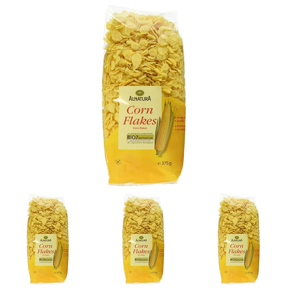 Fulgi de porumb organici, fără gluten, 375 g