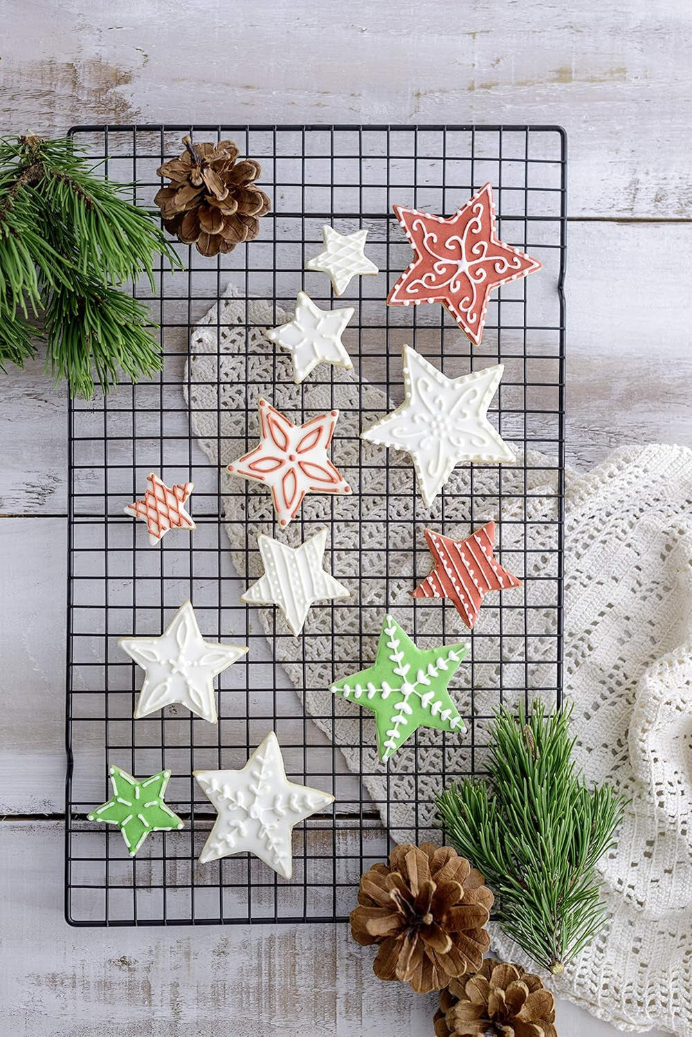 Set de forme de biscuiți Dr. Oetker în formă de stea, 6 piese, forme de biscuiți de Crăciun, forme de biscuiți pentru biscuiți și biscuiți de terasă, motiv în diferite dimensiuni, cantitate: 1 x set de 6 piese