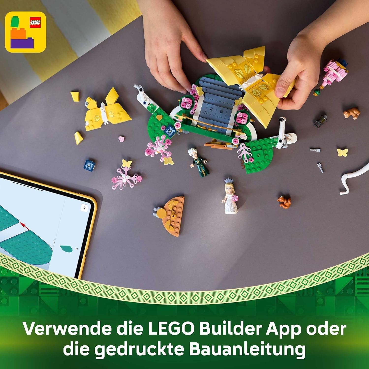 LEGO Wicked Glindas Hochzeitstag - Kreatives Spielzeug mit 2 Minifiguren & 2 beweglichen Schmetterlingsfiguren mit Zubehör - Kinder Geschenk für Mädchen, Jungen & Filmfans ab 8 Jahren - 75688