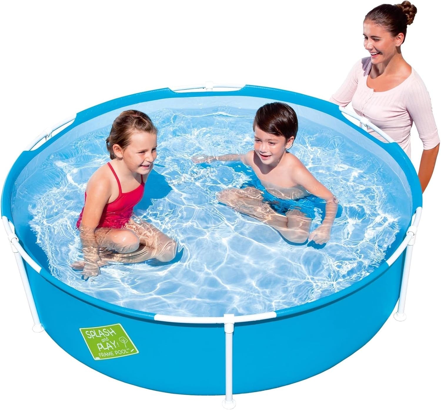 Bestway My First Frame Pool, piscină pentru copii, 152 x 38 cm, 56283, albastru, 152 x 152 x 38 cm