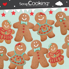 ScrapCooking - 4 Forme de Biscuiți Omuleț de Turtă Dulce - Forme de Biscuiți de Crăciun din Oțel Inoxidabil - Forme de Biscuiți Omuleț de Turtă Dulce - Accesorii de Coacere Design Tort - 2081