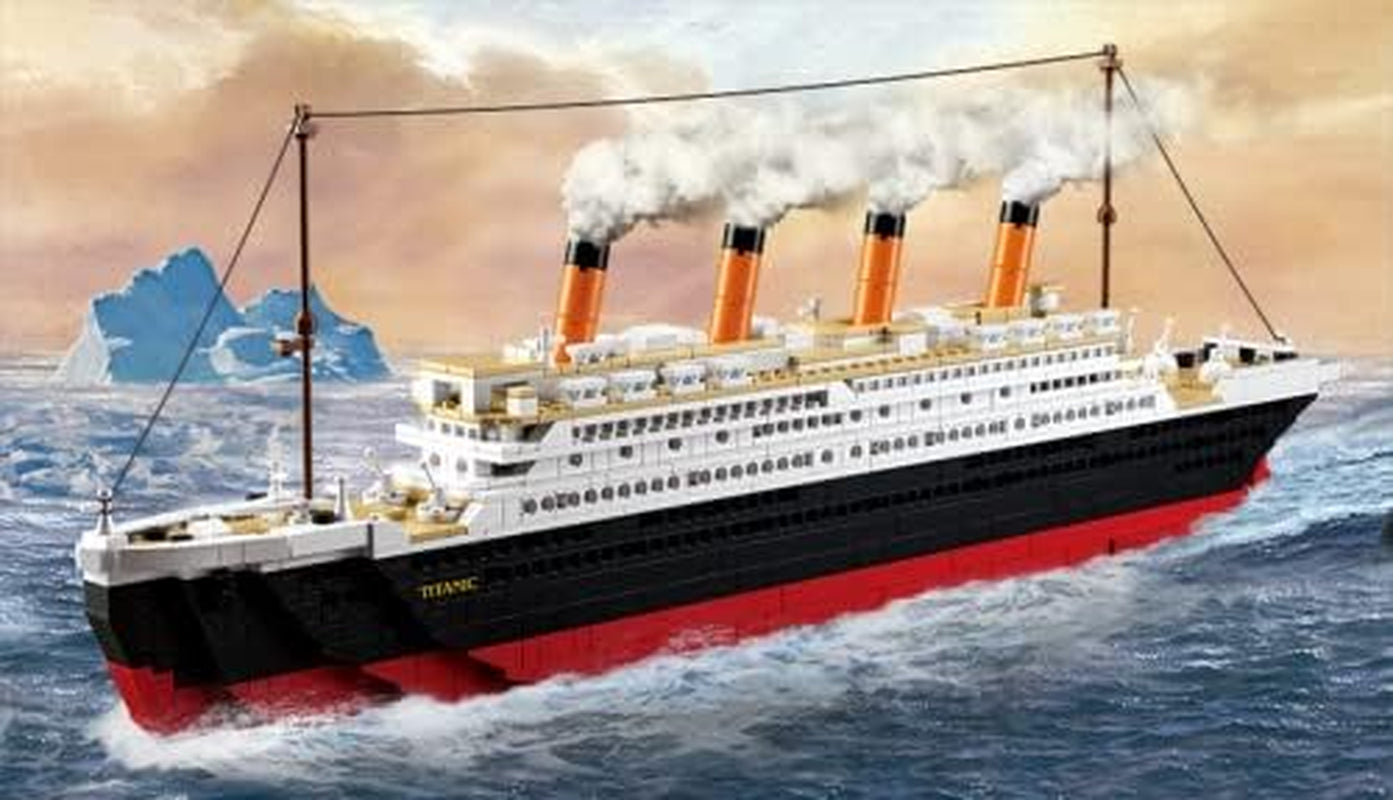 Sluban Klemmbausteine Sluban SL95337, Großer Bausatz (1012 Teile) [M38-B0577], Spielset, Klemmbausteine, Schifffahrt, mit Spielfigur, Titanic, Mehrfarbig